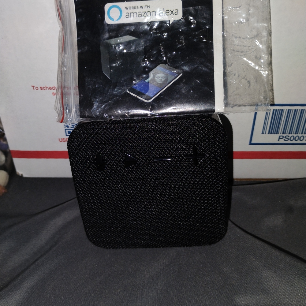 Black Bluetooth Speaker with Alexa Compatibility